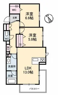 シャーメゾンステージ祇園【2階】の間取り