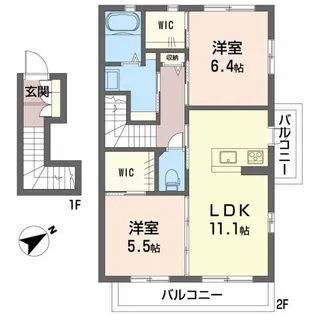 シャーメゾン真彩N50の間取り