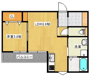 TURTLEMINAMIMACHI【1階】の間取り