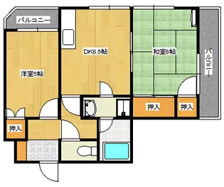 シャルム広本【208号室】の間取り
