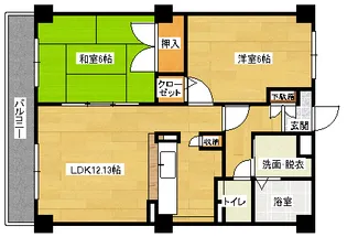 フォブール川内【1階】の間取り