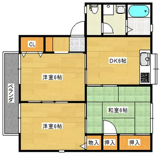 セジュール野北A棟の間取り