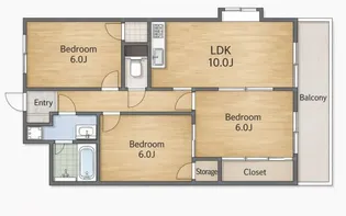 セントラル戸坂の間取り