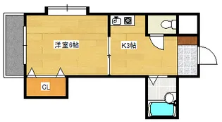 タウン己斐西【401号室】の間取り