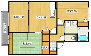 ディアスTANAKAC棟【2階】の間取り