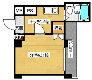ニューライフ段原【3階】の間取り