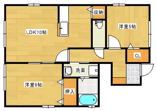 ネクスト吉村2【1階】の間取り