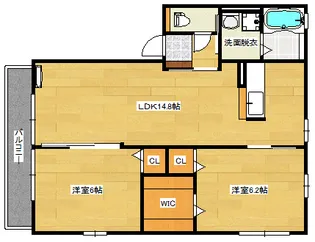 パークサイド中山1【102号室】の間取り