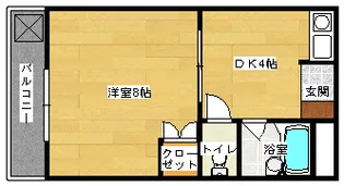 ハイツ矢賀新町2【3階】の間取り