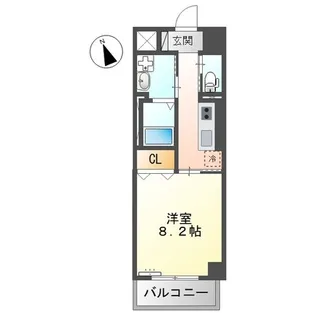ECLOUD【8階】の間取り