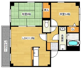 フォブールトロワ向井【3階】の間取り
