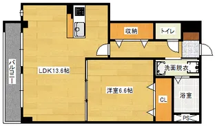 フォブール寺川の間取り