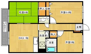フォブール福原【2階】の間取り