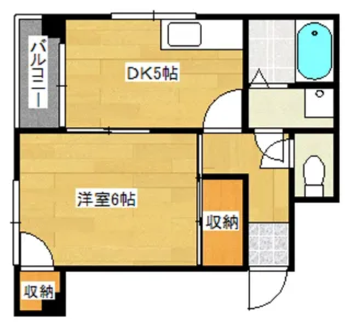 フラット光町【4階】の間取り