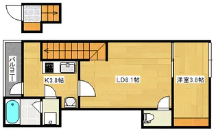 リバーノース庚午【2階】の間取り