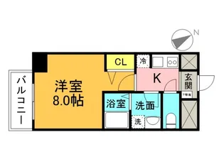 ボヌール矢賀【5階】の間取り