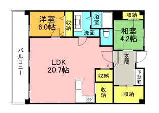 ポートピア宇品【12階】の間取り