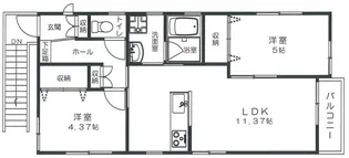 メゾンドリリアン祇園の間取り
