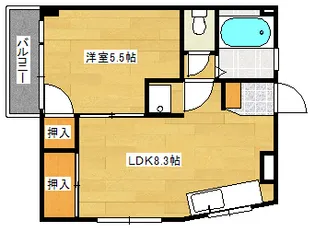 みさきマンション【4階】の間取り
