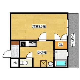 メルポート宇品神田【401号室】の間取り