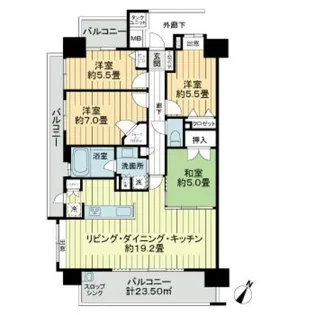 ライオンズ新井口マスターズゲートの間取り