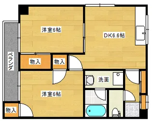ランドスルー戸坂【2階】の間取り