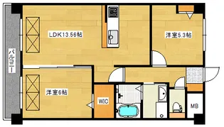 ルネスリュシオル【102号室】の間取り