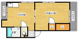 ユースピアみなみ【2階】の間取り