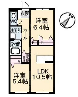 レインボーヒルズ【1階】の間取り