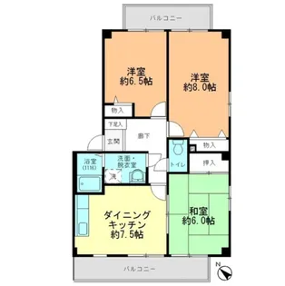 レジデンス馬木【2階】の間取り