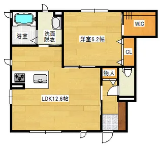 ワンデゥルン【101号室】の間取り