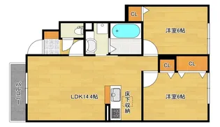 花水木ハイツB【1階】の間取り