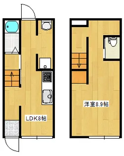 観音新町メゾネットの間取り