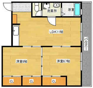 公園通り大須賀【4階】の間取り