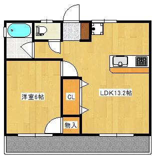 江島マンション【3階】の間取り