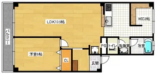 室積マンション【4階】の間取り