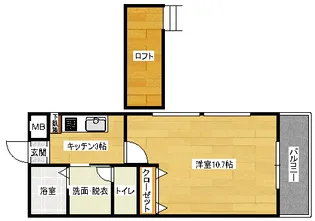 第13平勝ビル【5階】の間取り