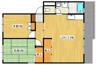 第2ビューハイツ【2階】の間取り