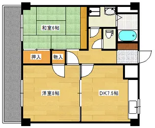 古江駅前ビル【6階】の間取り