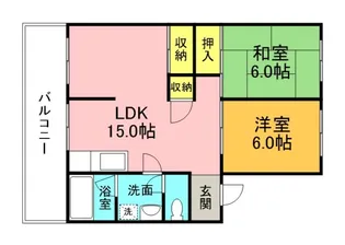 カルチェ川内の間取り