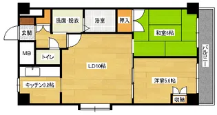 田部ビル【10階】の間取り