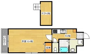 土井ビル22【4階】の間取り
