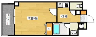 ブリリアンクラス河原町【9階】の間取り