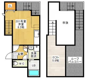 MAISONETIC大学病院東の間取り