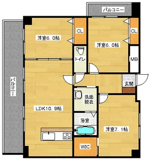 ヴィラージュ緑井【8階】の間取り