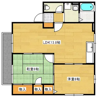 グリーンタウン上安壱番館【1階】の間取り