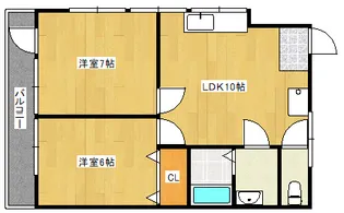 パステルクボ12【201号室】の間取り