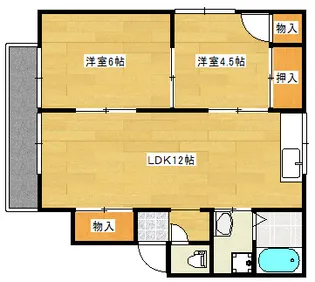 プレジールスミダB棟【2階】の間取り