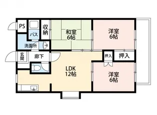 ベージュ大木【3階】の間取り