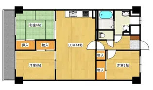 西広島ガーデニア【6階】の間取り